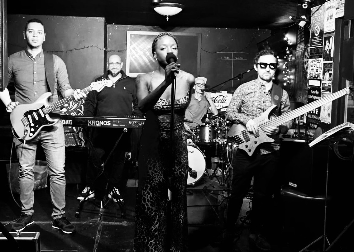 Band performing live